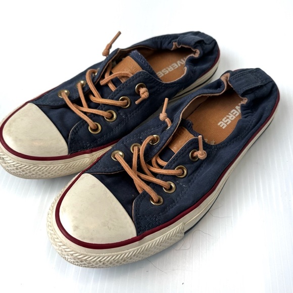 Converse Dark Blue and Beige Sneakers - Picture 1 of 9